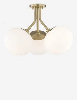 Lulu And Georgia Ainsley Semi-Flush Mount Light Curved + Rounded