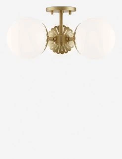 Lulu And Georgia Curved + Rounded Annetta Semi-Flush Mount Light