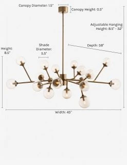 Lulu And Georgia Arteriors Dallas Large Chandelier, Bronze