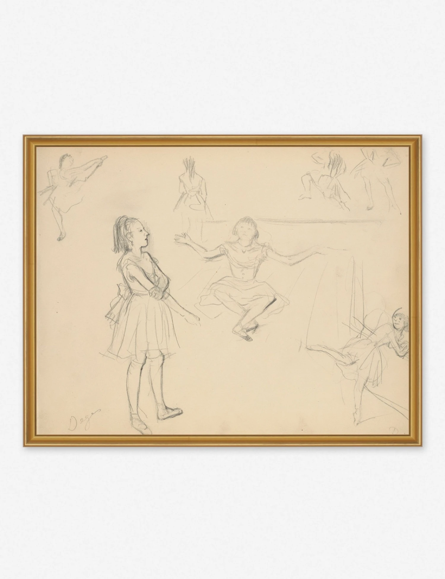 Lulu And Georgia 'Ballet Dancers Rehearsing' Wall Art By Edgar Degas, Original Work Held By The J. Paul Getty Museum Earth Tones 3 Lulu And Georgia 'Ballet Dancers Rehearsing' Wall Art By Edgar Degas, Original Work Held By The J. Paul Getty Museum Earth Tones