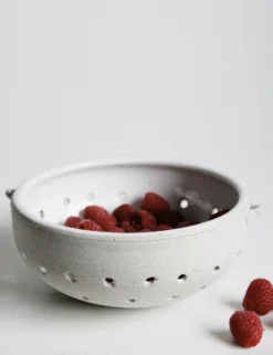 Lulu And Georgia Kitchen + Dining Sheldon Ceramics Berry Colander, Eggshell