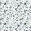 Lulu And Georgia Rylee + Cru Blue Floral Wallpaper