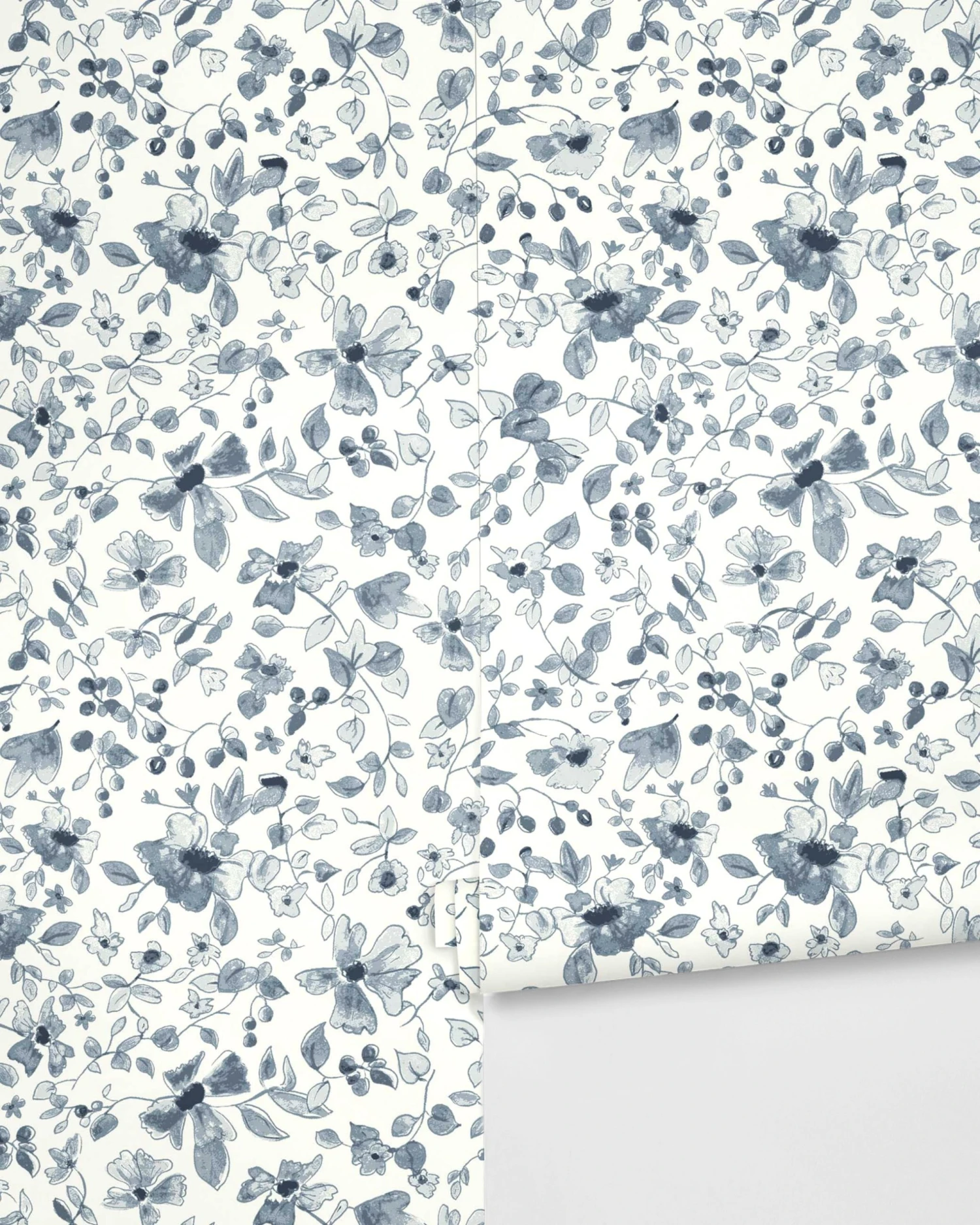 Lulu And Georgia Rylee + Cru Blue Floral Wallpaper 4 Lulu And Georgia Rylee + Cru Blue Floral Wallpaper
