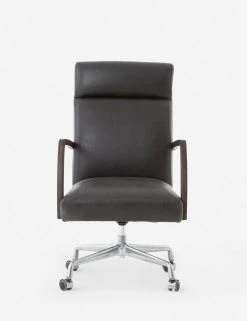 Lulu And Georgia Furniture Camden Leather Office Chair, Ebony