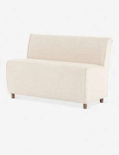 Lulu And Georgia Bouclé + Textural Fabric Lucia Dining Bench