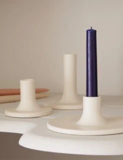 Lulu And Georgia Malene Barnett Kindred Collection Ceramic Taper Candle Holder