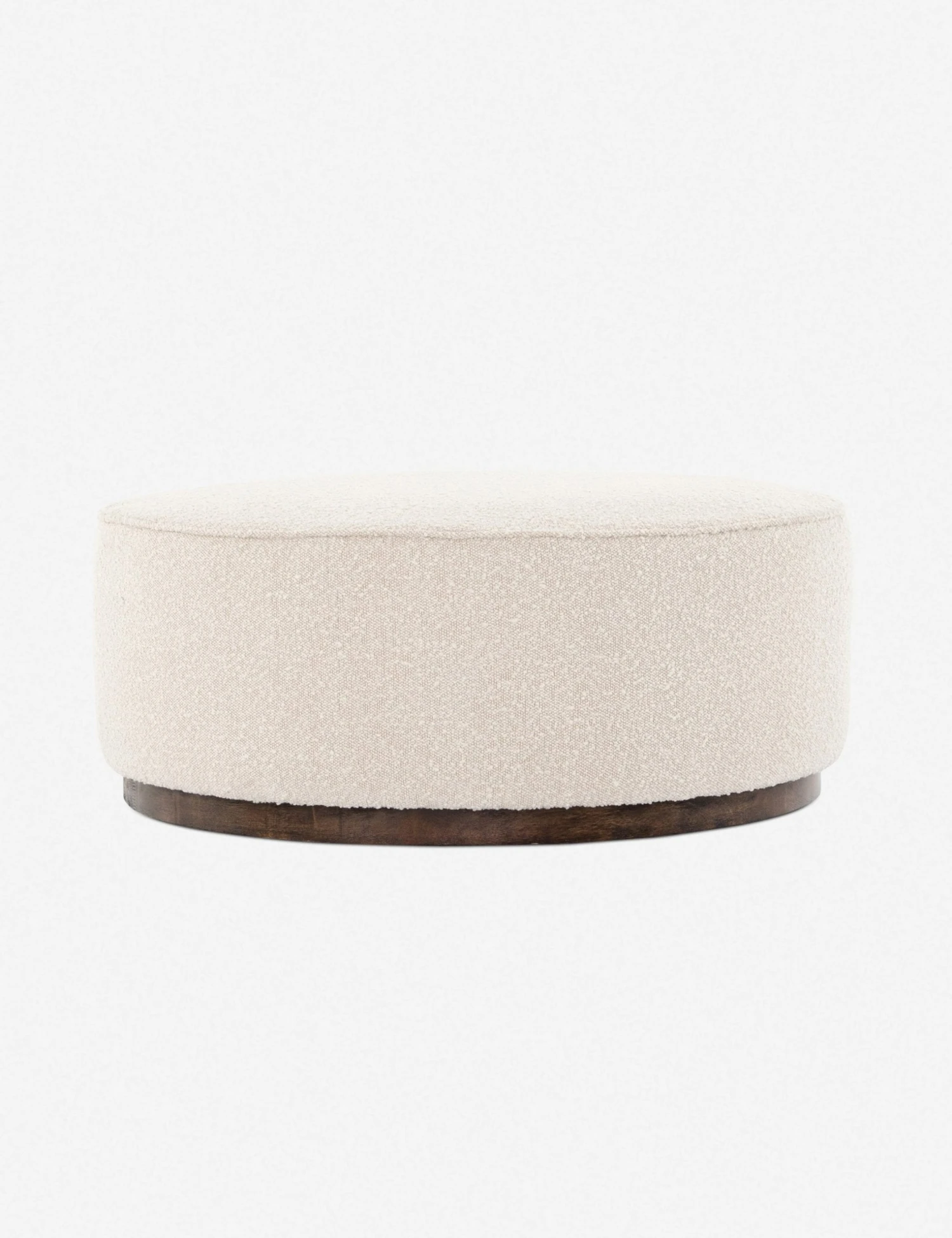 Lulu And Georgia Aldora Round Ottoman Bouclé + Textural Fabric 4 Lulu And Georgia Aldora Round Ottoman Bouclé + Textural Fabric