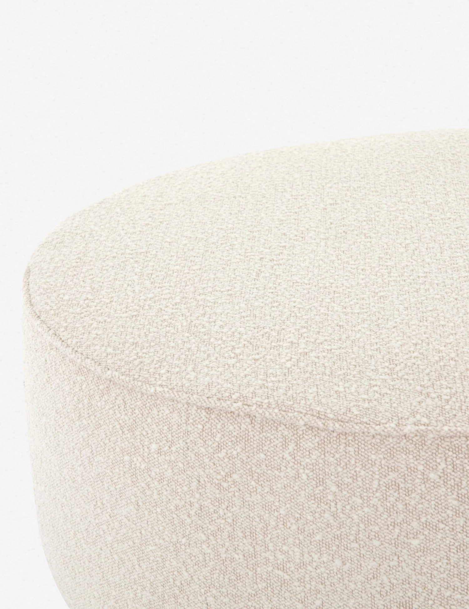 Lulu And Georgia Aldora Round Ottoman Bouclé + Textural Fabric 6 Lulu And Georgia Aldora Round Ottoman Bouclé + Textural Fabric