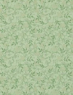 Lulu And Georgia Morris & Co. Jasmine Wallpaper, Sage/Leaf Swatch