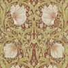 Lulu And Georgia Morris & Co. Pimpernel Wallpaper, Brick/Olive Swatch