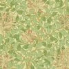 Lulu And Georgia Morris & Co. Honey Suckle Wallpaper, Green Beige Pink Swatch 2 Lulu And Georgia Morris & Co. Honey Suckle Wallpaper, Green Beige Pink Swatch