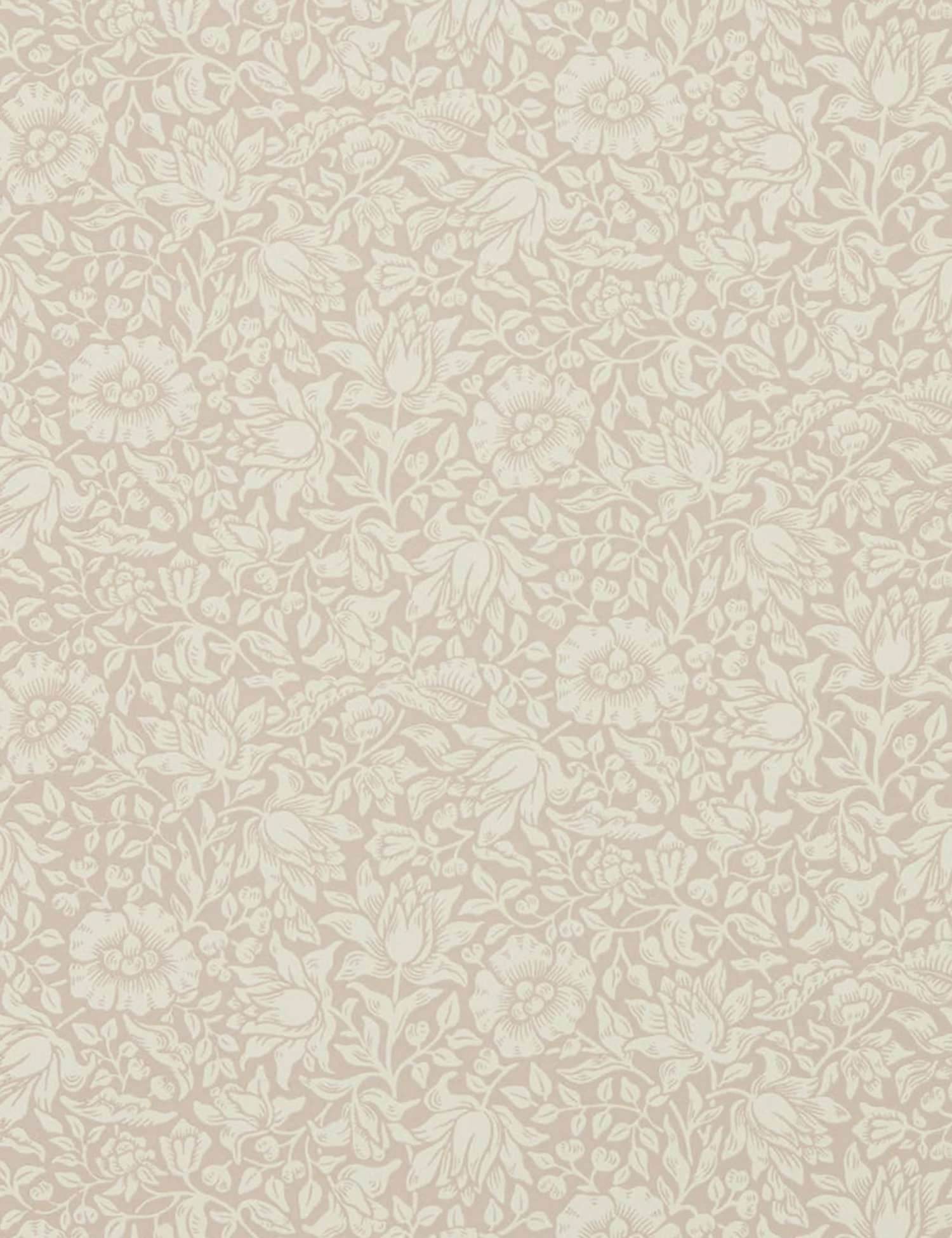 Lulu And Georgia Morris & Co. Mallow Wallpaper, Dusky Rose Swatch 3 Lulu And Georgia Morris & Co. Mallow Wallpaper, Dusky Rose Swatch