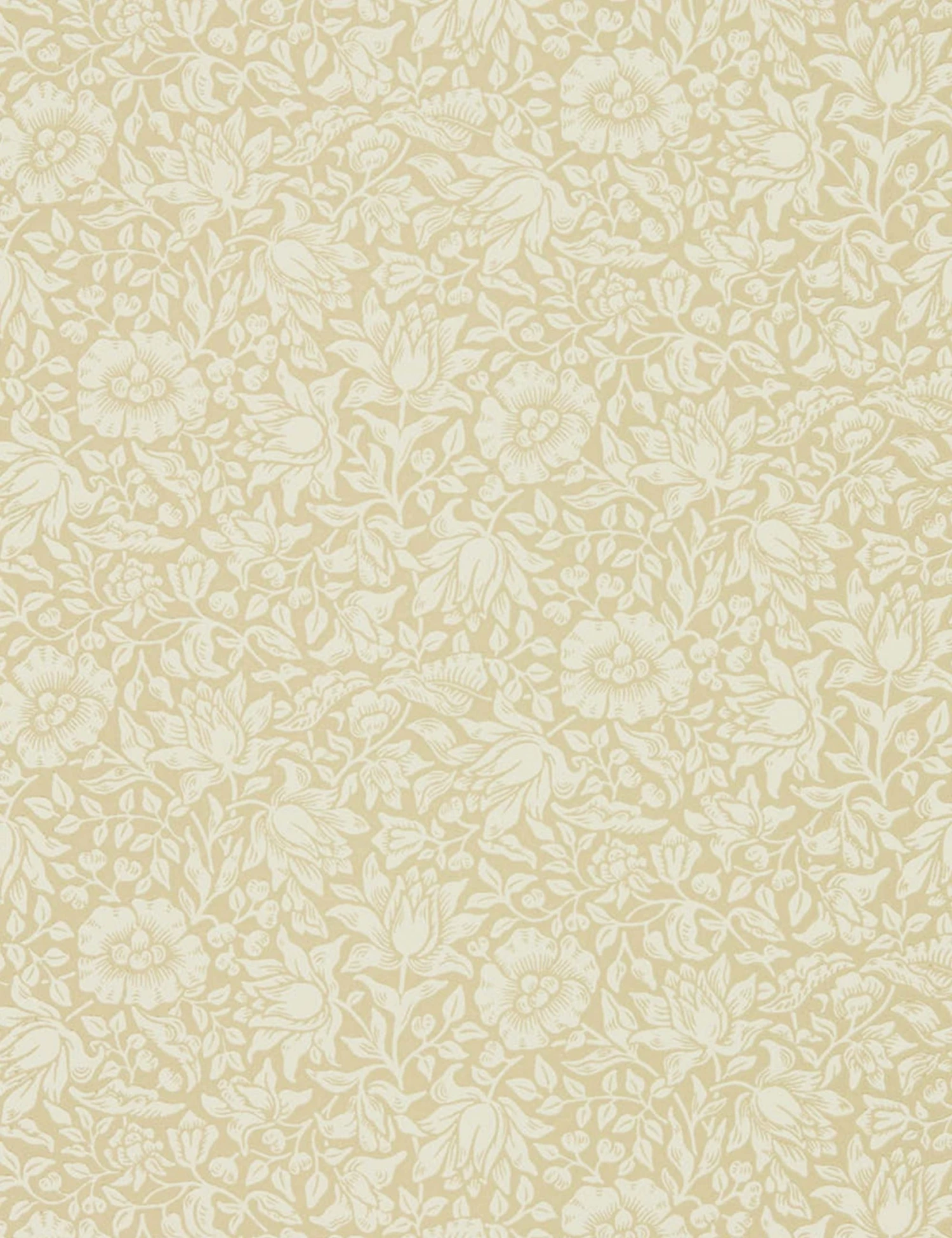 Lulu And Georgia Morris & Co. Mallow Wallpaper, Soft Gold Swatch 3 Lulu And Georgia Morris & Co. Mallow Wallpaper, Soft Gold Swatch