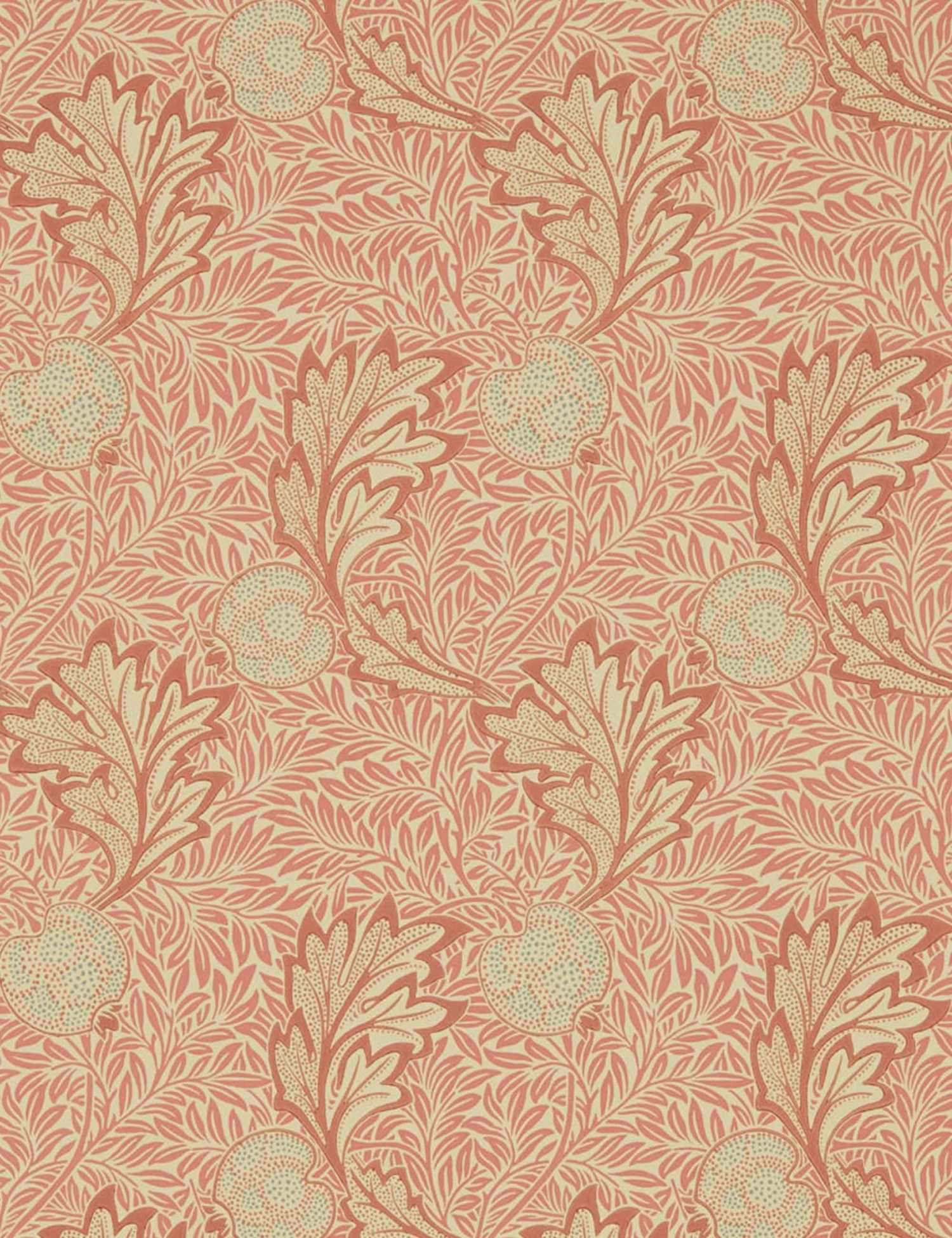 Lulu And Georgia Morris & Co. Apple Wallpaper, Rust Gold Swatch 3 Lulu And Georgia Morris & Co. Apple Wallpaper, Rust Gold Swatch