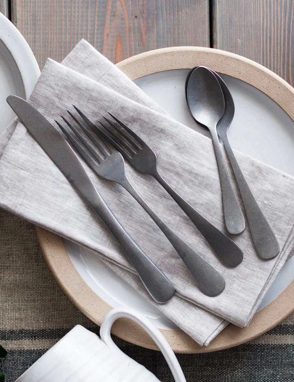 Lulu And Georgia Woodstock 5-Piece Flatware Set, Stainless Steel By Farmhouse Pottery 3 Lulu And Georgia Woodstock 5-Piece Flatware Set, Stainless Steel By Farmhouse Pottery