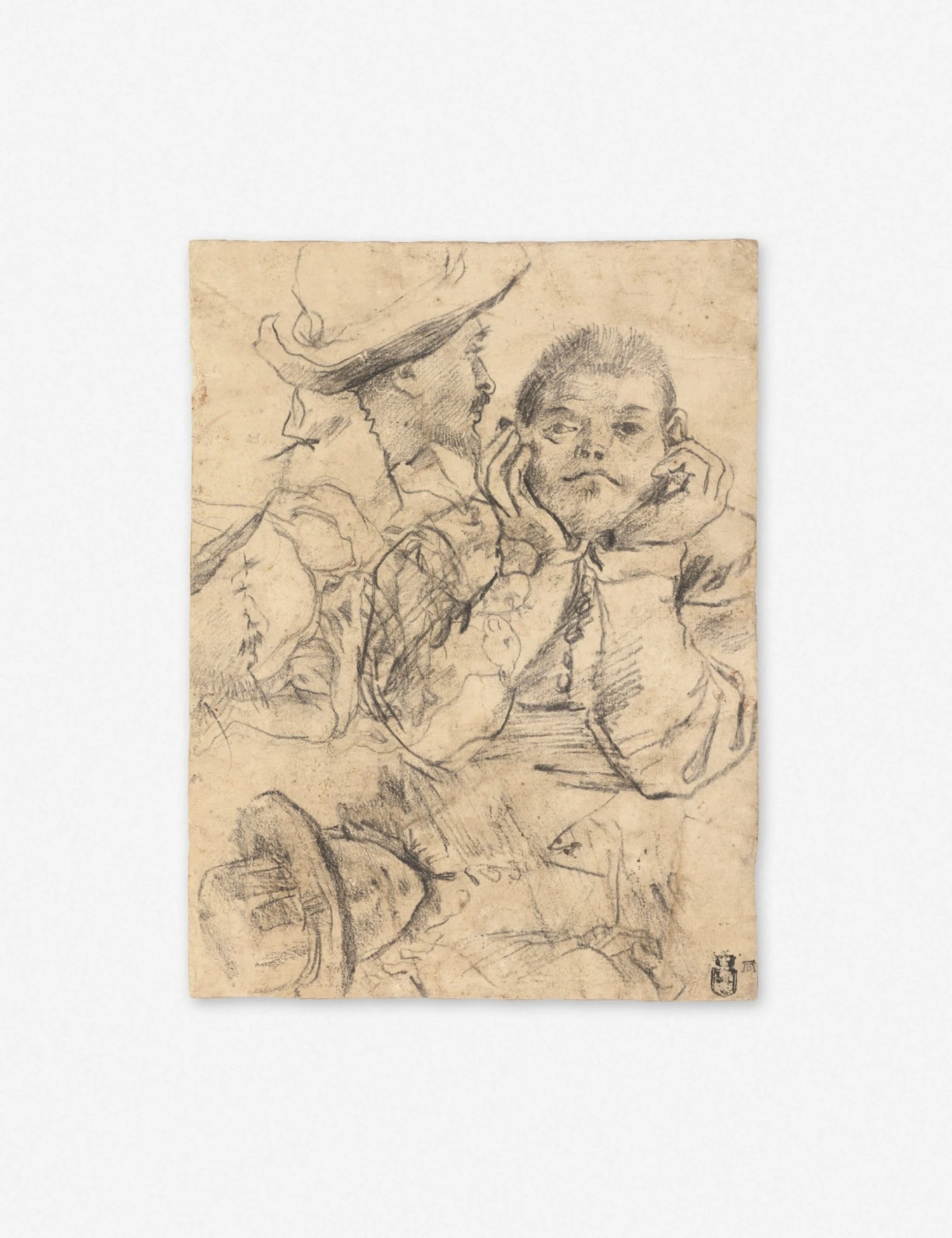 Lulu And Georgia 'Four Studies Of Heads' Wall Art By Annibale Carracci, Original Work Held By The J. Paul Getty Museum 4 Lulu And Georgia 'Four Studies Of Heads' Wall Art By Annibale Carracci, Original Work Held By The J. Paul Getty Museum