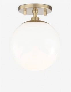 Lulu And Georgia Curved + Rounded Lia Semi-Flush Mount Light