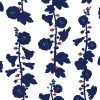 Lulu And Georgia Hollyhock Wallpaper By Clare V., Navy Red