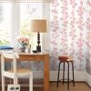 Lulu And Georgia Hollyhock Wallpaper By Clare V., Shell