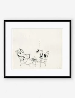 Lulu And Georgia Black And White Sketches From Greek Sketchbook' Print