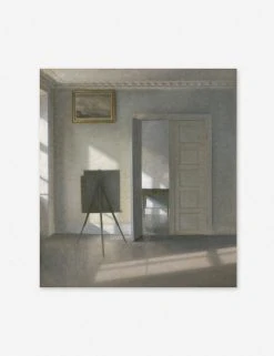 Lulu And Georgia 'Interior With An Easel' Wall Art By Vilhelm Hammershøi, Original Work Held By The J. Paul Getty Museum