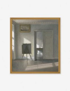 Lulu And Georgia 'Interior With An Easel' Wall Art By Vilhelm Hammershøi, Original Work Held By The J. Paul Getty Museum