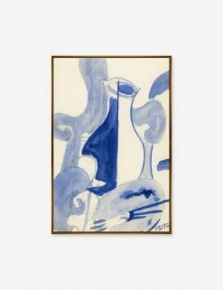 Lulu And Georgia Blue Wine Carafe' Print