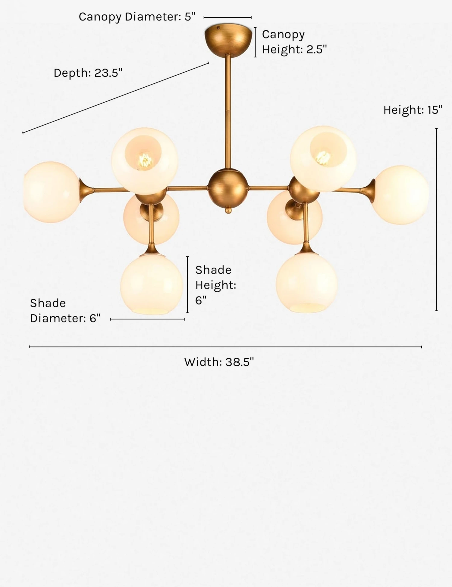 Lulu And Georgia Linna Chandelier 5 Lulu And Georgia Linna Chandelier