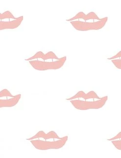 Lulu And Georgia Walls Lips Wallpaper By Clare V.