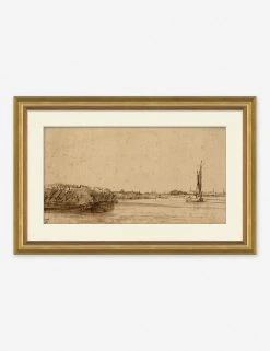 Lulu And Georgia 'Marsh Scene' Print Earth Tones