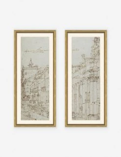 Lulu And Georgia Walls 'Da Vinci Drawing' Prints (Set Of 2)