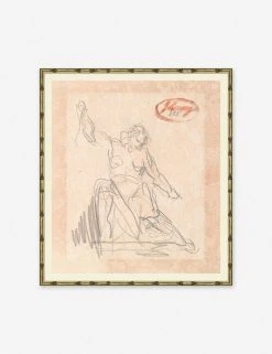 Lulu And Georgia 'Statue Drawing' Print Muted Pastels