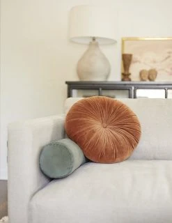 Lulu And Georgia Monroe Velvet Round Pillow Curved + Rounded