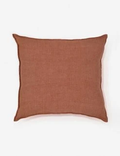 Lulu And Georgia Pillows + Throws Pom Pom At Home Montauk Large Euro Pillow, Terracotta