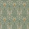 Lulu And Georgia Morris & Co. Snakeshead Wallpaper, Forest/Thyme Swatch