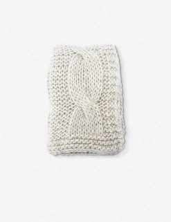 Lulu And Georgia Mosi Throw, Cream Pillows + Throws