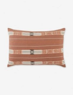 Lulu And Georgia Malva Lumbar Pillow, Brick
