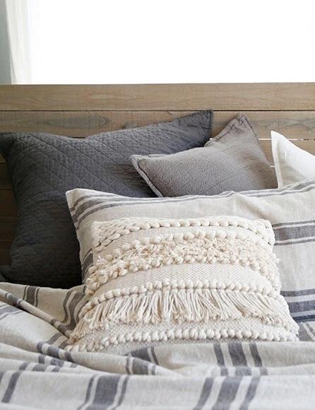 Lulu And Georgia Bouclé + Textural Fabric Pom Pom At Home Iman Pillow 5 Lulu And Georgia Bouclé + Textural Fabric Pom Pom At Home Iman Pillow