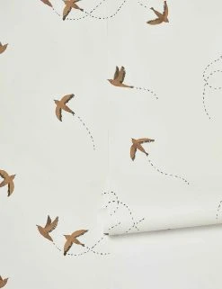 Lulu And Georgia Earth Tones Rylee + Cru Sparrow Wallpaper