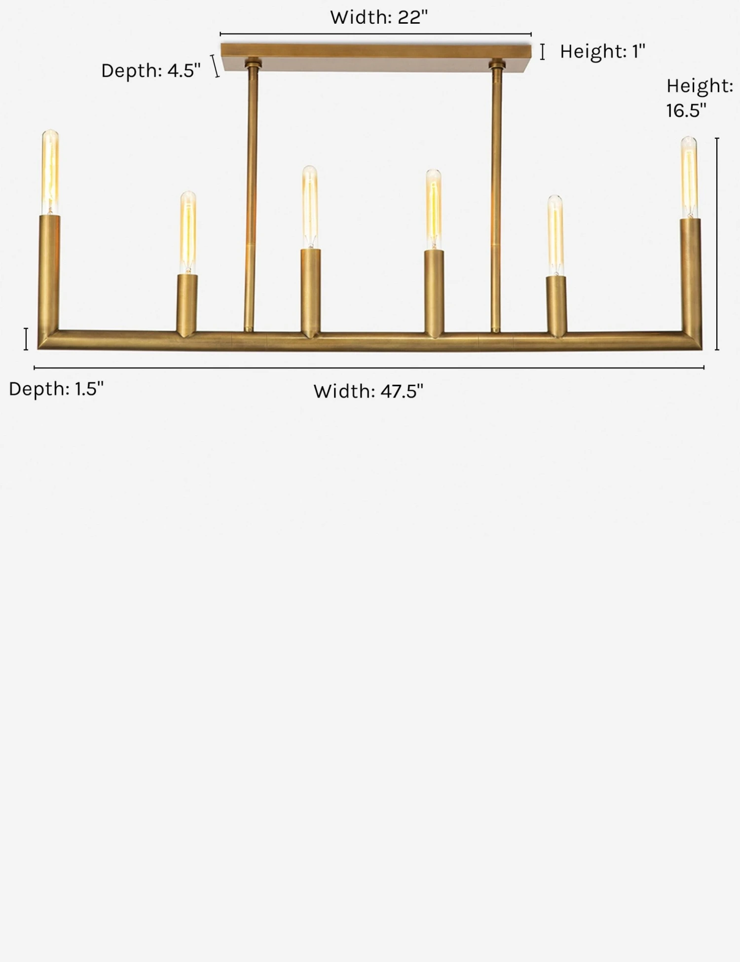 Lulu And Georgia Lighting Regina Andrew Wolfe Linear Chandelier 6 Lulu And Georgia Lighting Regina Andrew Wolfe Linear Chandelier