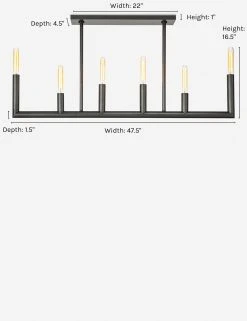 Lulu And Georgia Lighting Regina Andrew Wolfe Linear Chandelier 12 Lulu And Georgia Lighting Regina Andrew Wolfe Linear Chandelier