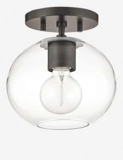 Lulu And Georgia Robbie Semi Flush Light, Old Bronze Lighting