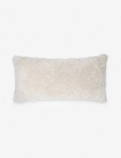 Lulu And Georgia Bouclé + Textural Fabric Samaire Shearling Lumbar Pillow