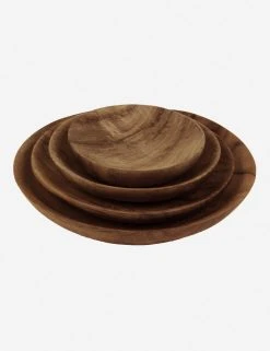 Lulu And Georgia Earth Tones Shallow Dish, Teak Root (Set Of 4)