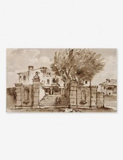 Lulu And Georgia 'View Of A Villa' Wall Art By Giambattista Tiepolo, Original Work Held By The J. Paul Getty Museum