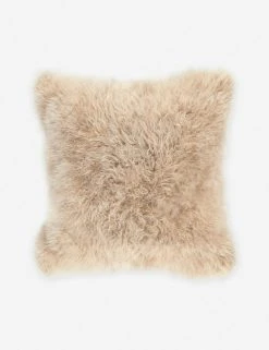 Lulu And Georgia Bouclé + Textural Fabric Madison Cashmere Fur Pillow