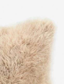 Lulu And Georgia Bouclé + Textural Fabric Madison Cashmere Fur Pillow